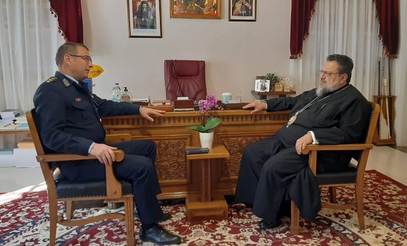 Ο νέος Διευθυντής Αστυνομίας Δημ. Ροΐδης στον Μητροπολίτη Μεσσηνίας