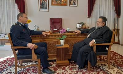Ο νέος Διευθυντής Αστυνομίας Δημ. Ροΐδης στον Μητροπολίτη Μεσσηνίας