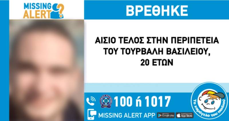 Αίσιο τέλος στην υπόθεση εξαφάνισης 20χρονου στη Θεσσαλονίκη