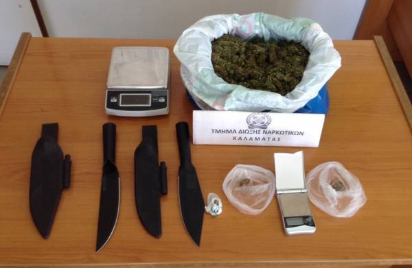 Πάνω από μισό κιλό χασίς σε... ελαιοτριβείο στη Μεθώνη