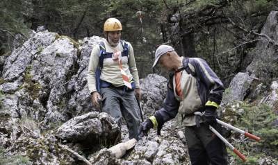 Συντήρηση μονοπατιού από τον Ορειβατικό