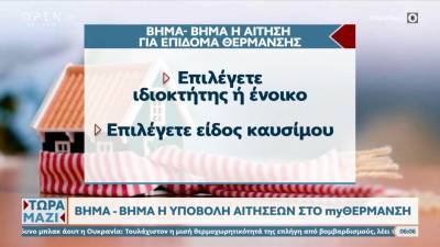 Βήμα - βήμα η υποβολή αιτήσεων στο myΘέρμανση (βίντεο)