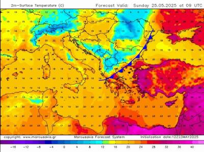 Καιρός 24/05/2025: Ζέστη και αφρικάνικη σκόνη περιμένουμε σήμερα