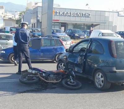 Καλαμάτα: Τροχαίο με τραυματισμούς στην οδό Αθηνών