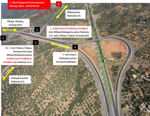 Στην κυκλοφορία ο νέος κόμβος Τσακώνας/ Κυπαρισσίας