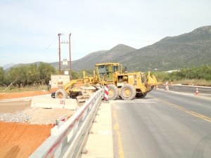 Εργασίες στον νέο κόμβο των Αρφαρών