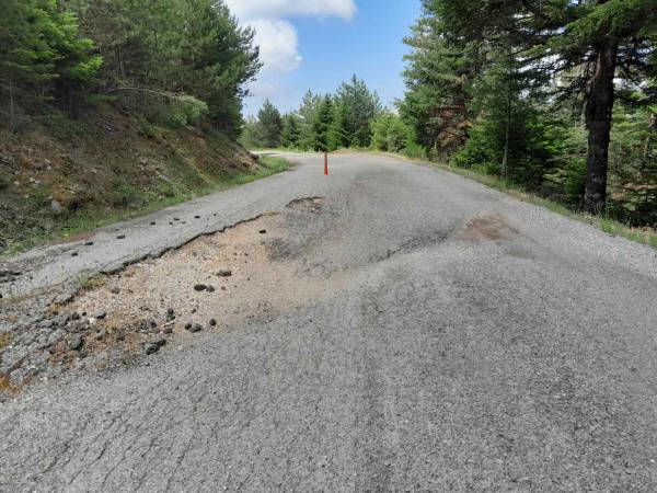 Επικίνδυνος δρόμος στην καρδιά του Ταϋγέτου