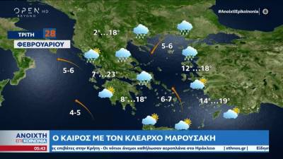 Καιρός 28/02/2023: Ζέστη, σκόνη και λασποβροχές σήμερα (βίντεο)