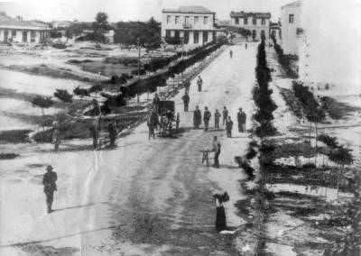 Η οδός Σιδηροδρομικού Σταθμού το 1905