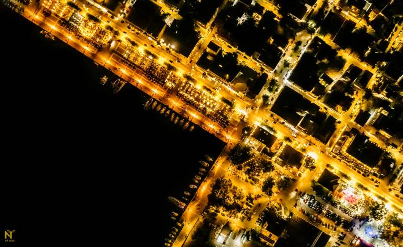 Καλαμάτα by night... από αέρος (Φωτογραφίες)