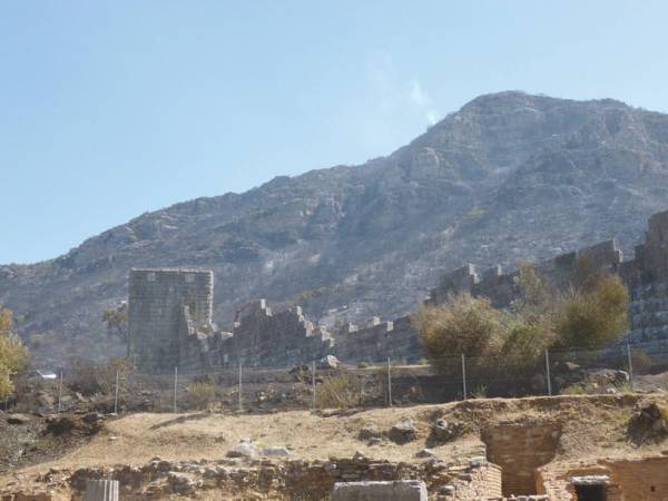 Αυτοψία Μενδώνη και αρχαιολόγων στην Αρχαία Μεσσήνη μετά την πυρκαγιά