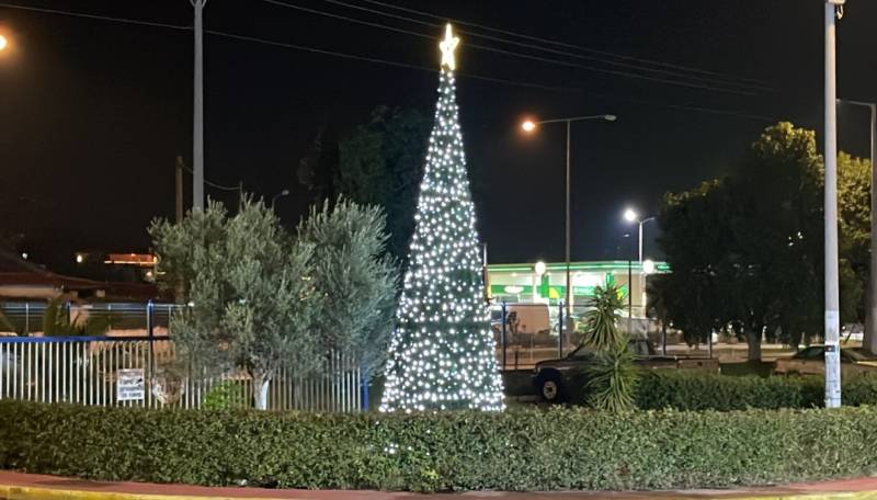 Βιοτεχνικό Πάρκο Καλαμάτας: Φωταγωγήθηκε το δέντρο της Διοκλής ΑΕ
