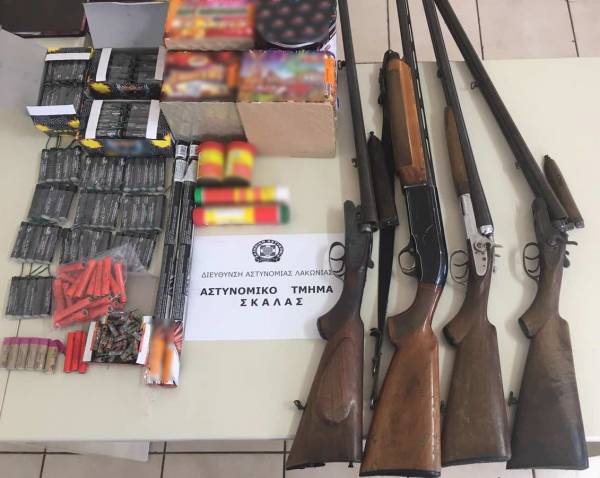 Λακωνία: Εξι συλλήψεις για κροτίδες σε Σκάλα και Βλαχιώτη