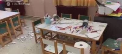 Έπεσαν σοβάδες πάνω στα θρανία σε νηπιαγωγείο της Κέρκυρας (Βίντεο)