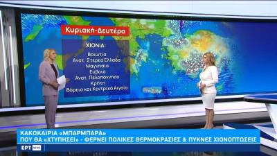 Κακοκαιρία "Μπάρμπαρα": Σε ποιές περιοχές ενεργοποιήθηκε το 112 - Η πρόβλεψη για την Κυριακή (βίντεο)