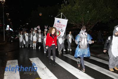 Νυχτερινή καρναβαλική παρέλαση παρά την βροχή στην Καλαμάτα (βίντεο-φωτογραφίες)