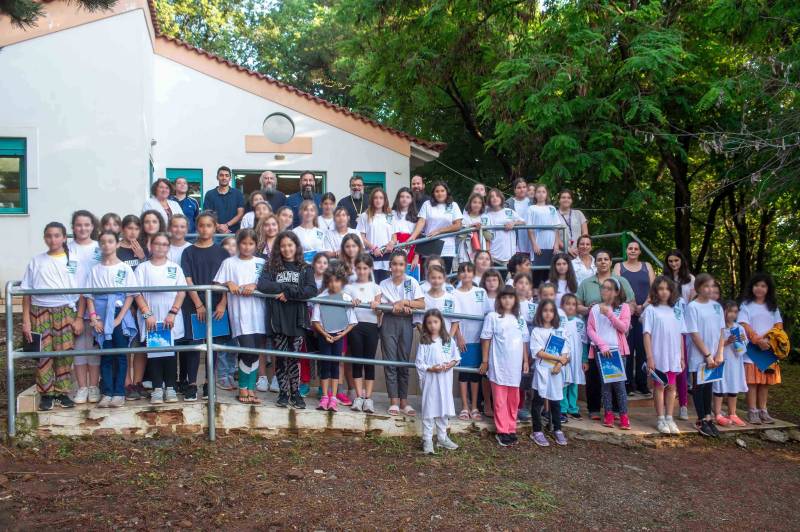 Αγιασμός στην κατασκήνωση της μητρόπολης στον Ταΰγετο