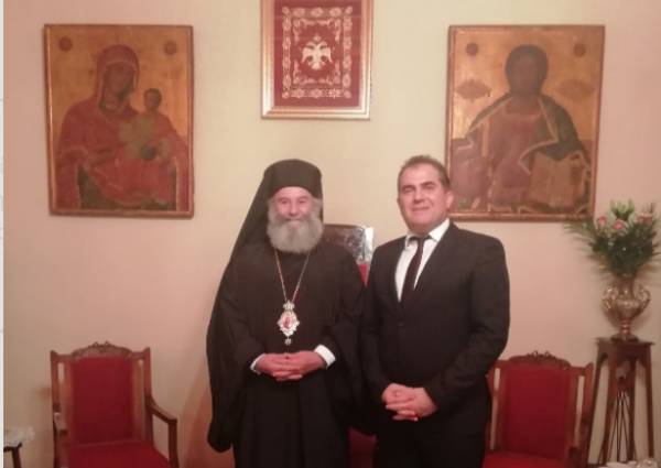 Στον μητροπολίτη Μάνης Χρυσόστομο ευχήθηκε ο Βασιλόπουλος