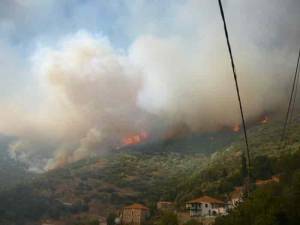 Προς Λάμπαινα κατευθύνεται η φωτιά