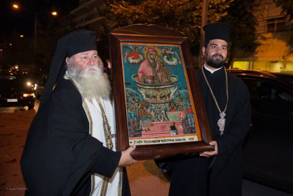 Στην Αγία Βαρβάρα Καλαμάτας η εικόνα της Ζωοδόχου Πηγής Σγράπας (βίντεο)
