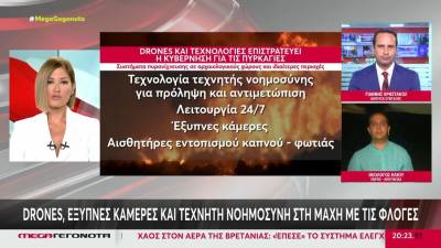 Drones και την τεχνολογία επιστρατεύει η κυβέρνηση για τις πυρκαγιές