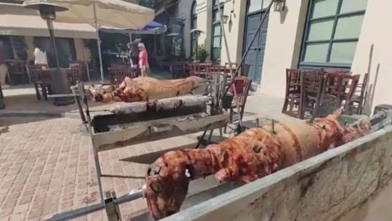 Τουριστική ατραξιόν οι οβελίες και τα κοκορέτσια στο Ναύπλιο (βίντεο)