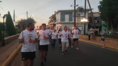 Τα Φιλιατρά υποδέχτηκαν την Λαμπαδηδρομία Αιμοδοτών