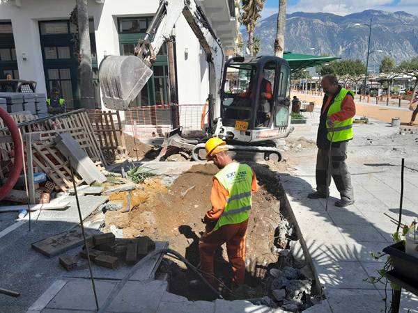 Καλαμάτα: Εργασίες υπογειοποίησης ηλεκτρικού δικτύου στην Παραλία