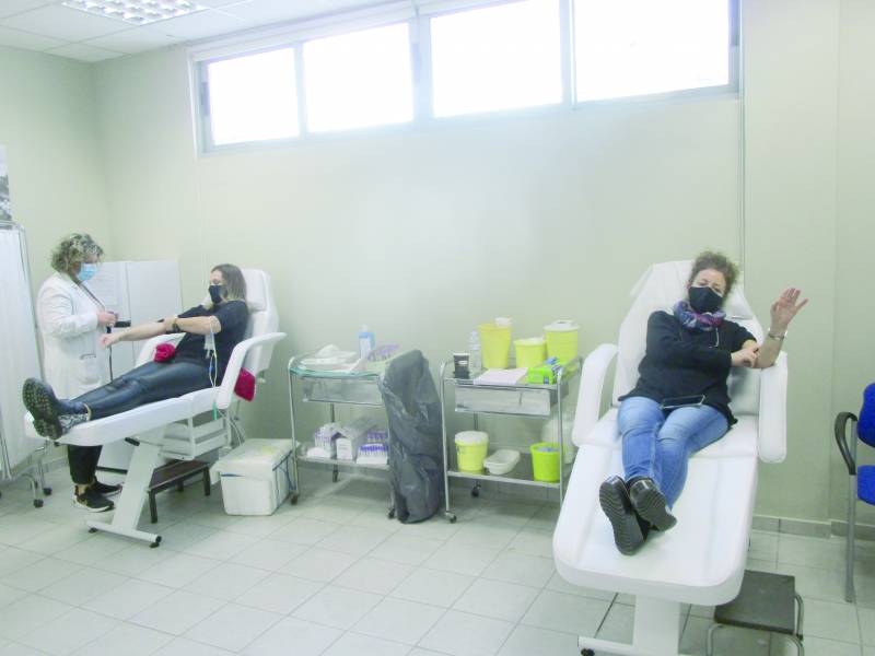 Συγκεντρώθηκαν 27 φιάλες στην αιμοδοσία του Κέντρου Υγείας Καλαμάτας (βίντεo)