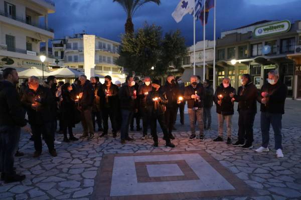 "Το ρεύμα μας σκοτώνει": Διαμαρτυρία με κεριά από τους επαγγελματίες της εστίασης στην Καλαμάτα (βίντεο)