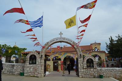 Στον προσκυνηματικό ναό της Παναγίας της Σγράπας ο Χρυσόστομος