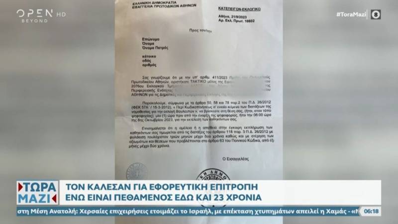 Αυτοδιοικητικές εκλογές: Κάλεσαν στην εφορευτική άτομο που έχει πεθάνει εδώ και 23 χρόνια (Βίντεο)