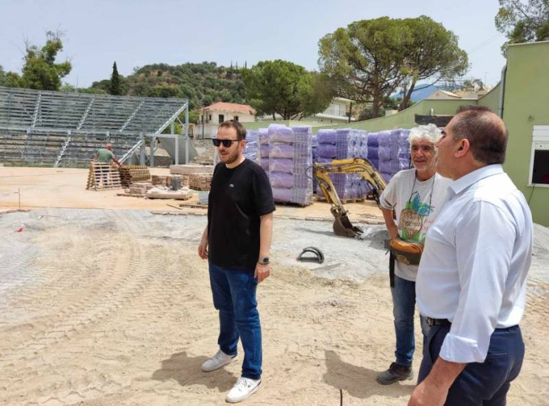 Συνεχίζονται οι εργασίες στο Ανοιχτό Θέατρο Καλαμάτας