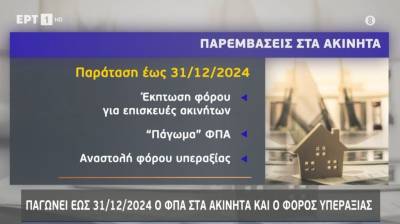 "Παράθυρο" για μειώσεις στις αντικειμενικές αξίες ακινήτων (Βίντεο)
