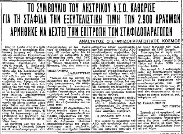 Το σταφιδικό κίνημα και ο Τάσης Κουλαμπάς (240ο μέρος)