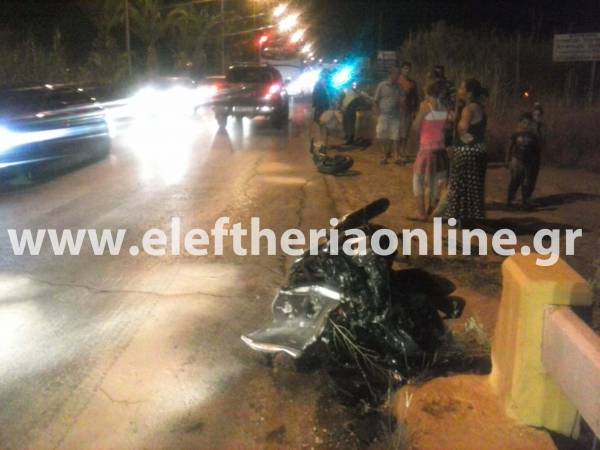 Τροχαίο με δύο τραυματίες στη γέφυρα του Παμίσου στη Μεσσήνη (βίντεο)