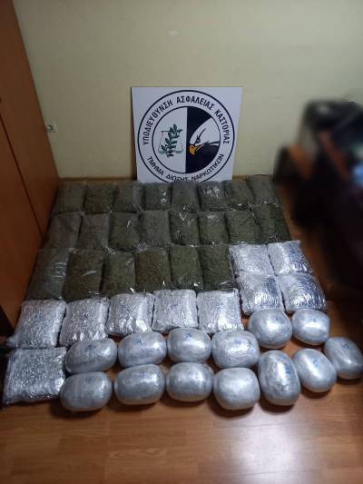 Θεσσαλονίκη: Συνελήφθησαν δύο άτομα που μετέφεραν περισσότερα από 45 κιλά κάνναβη