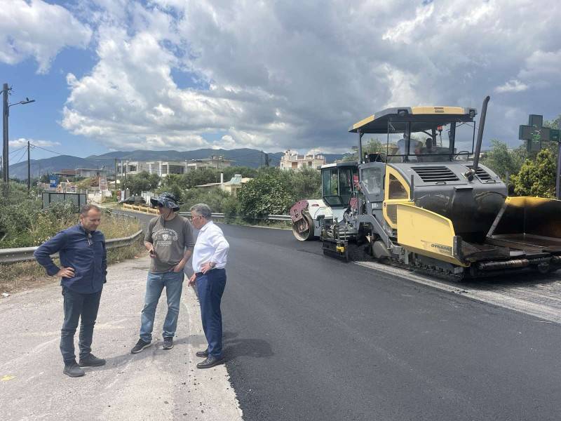 Εργασίες ξανά στον δρόμο της Μάνης