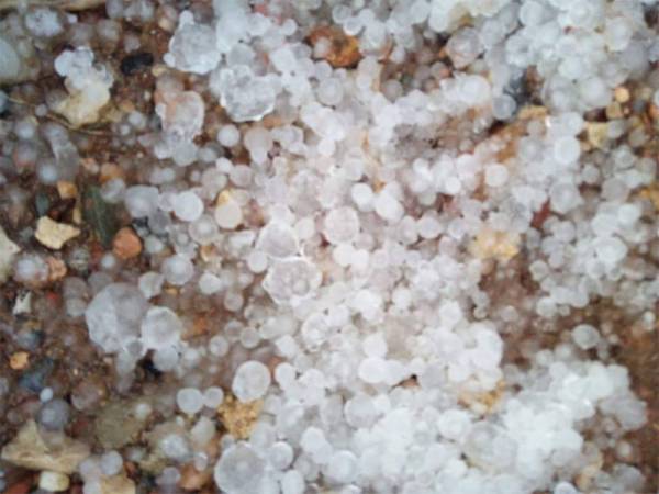 Ισχυρή χαλαζόπτωση στην Τριφυλία