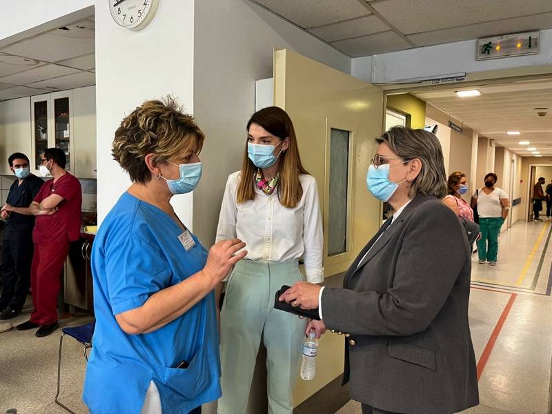 Επίσκεψη Γυφτέα στο Νοσοκομείο Καλαμάτας