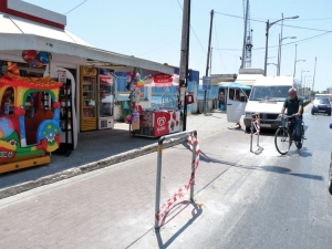 Μπάρες στον ποδηλατόδρομο