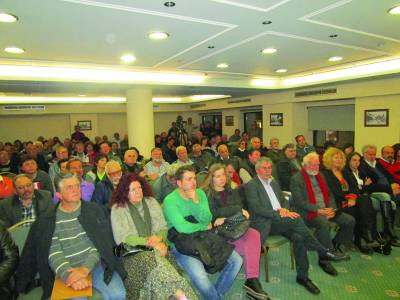 Ομιλία Χουντή στην Καλαμάτα κατά της ευρωζώνης