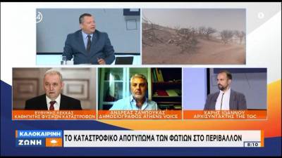 Ε. Λέκκας: «Να κάνουμε για τις φωτιές και τις πλημμύρες κάτι αντίστοιχο με τους σεισμούς»