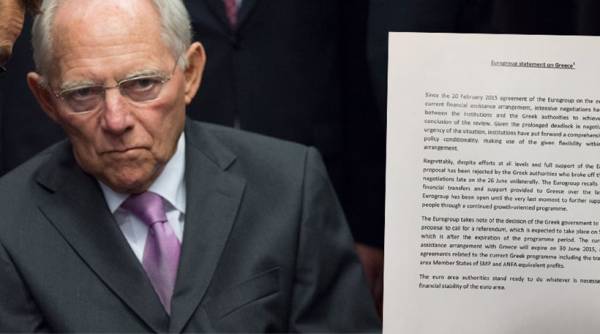 Ακυρώνουν τη χρηματοδοτική στήριξη προς την Ελλάδα