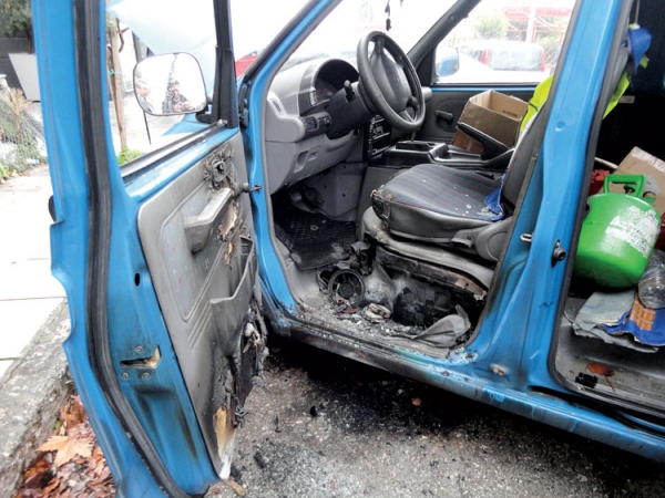 Χθες στις 2 το πρωί έκαψαν με γκαζάκι αυτοκίνητο του ΟΤΕ