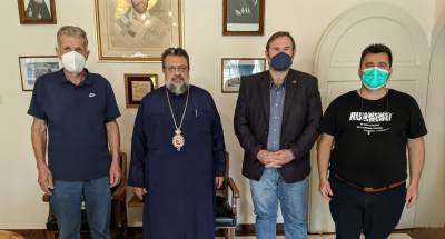 Μέλη του Κυνηγετικού Συλλόγου Καλαμάτας στο Μητροπολίτη Μεσσηνίας