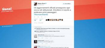 Ρέντσι: Ελικόπτερο έσωσε τους πρώτους επιβάτες του Norman Atlantic