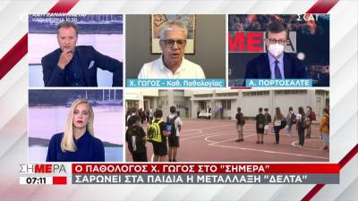 Γώγος: Υπαρκτός ο φόβος για διασπορά στα σχολεία - «Θα το ξαναδούμε σε ένα μήνα το θέμα» (Βίντεο)