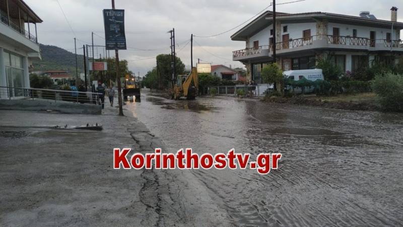 "Ιανός: Προβλήματα από την κακοκαιρία σε περιοχές της Κορινθίας (βίντεο)