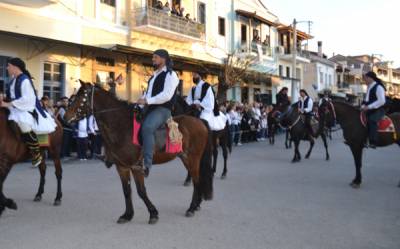 Αναπαράσταση της απελευθέρωσης στην Ανω Πόλη Κυπαρισσίας